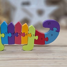 Wooden Crocodile Number Puzzle