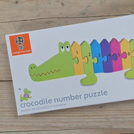 Wooden Crocodile Number Puzzle