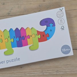 Wooden Crocodile Number Puzzle