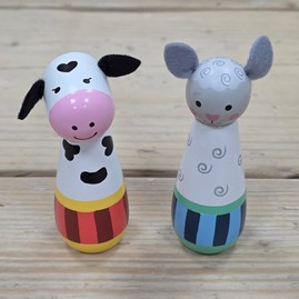 Wooden Farm Animal Skittles Wooden Farm Animal Skittles