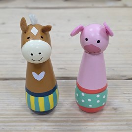 Wooden Farm Animal Skittles Wooden Farm Animal Skittles
