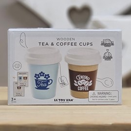 Wooden Play Tea & Coffee Cups