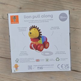 Wooden Pull Along Lion