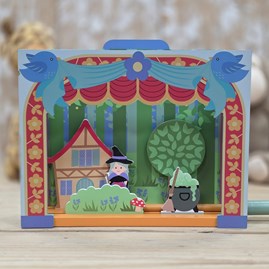 Wooden Table Top Theatre Set