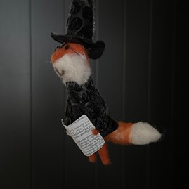 Wool Fox Witch Hanging Halloween Decoration Wool Fox Witch Hanging Halloween Decoration