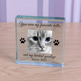 Personalised 'You Were My Favourite...' Pet Memory Photo Glass Token Personalised 'You Were My Favourite...' Pet Memory Photo Glass Token