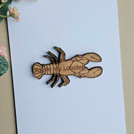 'You're My Lobster' Wooden Token and Card