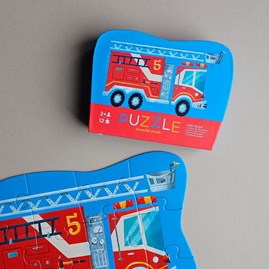 12pc Mini Jigsaw Puzzle - Fire Truck