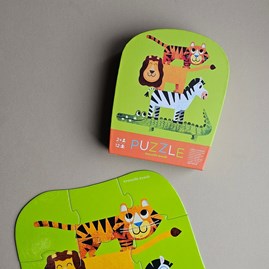 12pc Mini Jigsaw Puzzle - Jungle Friends