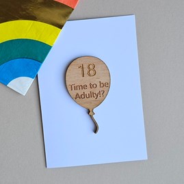 18th Birthday Card Wooden Sentiment Token Wooden Keepsake Gift Sentiment Gifts