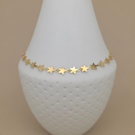 18ct Gold-Plated Flat Star Anklet