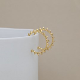 Sterling Silver Sun Hoop Stud Earrings Gold Plated Spikey Gifts For Her Wedding Jewellery
