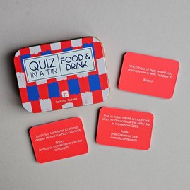 200 Food & Drink Quiz Questions in a Tin Family Fun Games Christmas Quiz Games Travel Games In A Tin Fun And Games