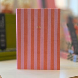Pink Stripes 2026 Diaries Home Planning Planner Notebook Organiser Friendship Gifts Christmas Gifts