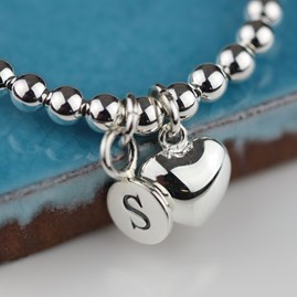 Personalised Silver Heart Friendship Bracelet Personalised Silver Heart Friendship Bracelet