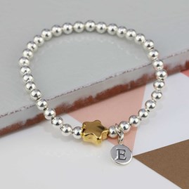 Personalised Tess Gold Plated Star Bracelet
