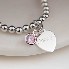 Personalised Children's Birthstone Bead Bracelet