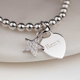 Personalised Children's Star Bead Bracelet Personalised Children's Star Bead Bracelet