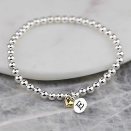Personalised Mia Gold Plated Heart Bracelet Bridal Jewellery Bridesmaid Jewellery Wedding Jewellery Flower Girl Maid of Honour Jewellery
