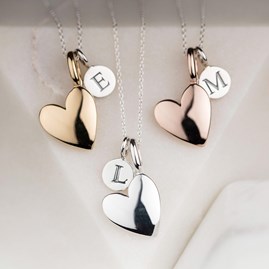 'Totally Devoted' Personalised Heart Charm Necklace 'Totally Devoted' Personalised Heart Charm Necklace