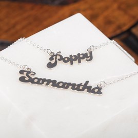 Personalised Solid Silver Name Necklace