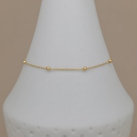 24ct Gold-Plated Trace and Bead Satellite Bracelet