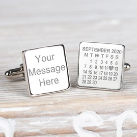 Personalised Special Date And Message Cufflinks