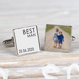 Personalised Wedding Party Photo Cufflinks