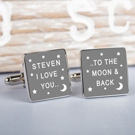 Personalised 'I Love You…' Silver Cufflinks Accessories For Men Jewellery For Men Clothing Accessories Personalised 'I Love You' Silver Cufflink