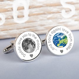 Personalised 'Daddy, Love You…' Silver Cufflinks Father's Day Gifts Cufflinks Personalised 'Daddy Love You' Silver Cufflinks Accessories For Men Gift