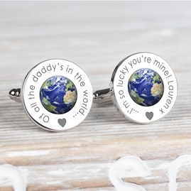 Personalised 'Of All The Daddy's…' Silver Cufflinks