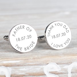 Personalised 'Father Of The…' Wedding Cufflinks Wedding Cufflinks Wedding Accessories For Men Wedding Jewellery For Men Clothing Accessories For Men