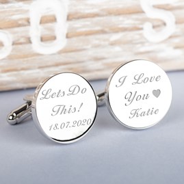 Personalised 'Let's Do This' Wedding Cufflinks