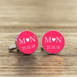 Personalised Initial And Date Cufflinks Wedding Accessories For Men Wedding Jewellery For Men Personalised Initial And Date Cufflinks