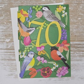 Stunning Unique 70th Birthday Card Lasercut Greetings Card Milestone Birthday Card