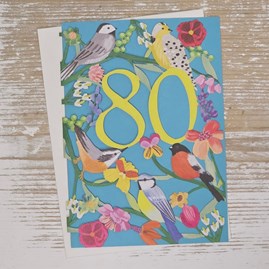 Stunning Unique 80th Birthday Card Lasercut Greetings Card Milestone Birthday Card