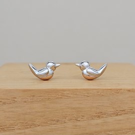 925 Silver and Rose Gold Christmas Robin Stud Earrings Sterling Silver Christmas Jewellery Xmas Gifts Secret Santa Stocking Fillers Robin Stud Earrings