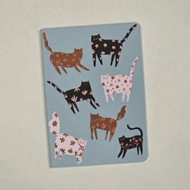 A5 Softback Journal - Cats Roger La Borde Softback Journal Notebook with Cats Illustrations A5