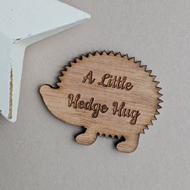 'A Little Hedge Hug' Hedgehog Pocket Token Wooden Sentiment Token Wooden Keepsake Gift Sentiment Gifts Pocket Token Gift