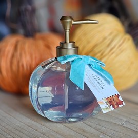 Amber Saffron Glass Pumpkin Bottle Hand Wash Halloween Gifts Halloween Toiletry Gifts Novelty Hand Wash Homeware Gifts
