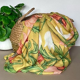 Anemone Print Scarf in Yellow Gifts For Women Scarves And Accessories Yellow Bold Bright Floral Thank You Teacher Gifts