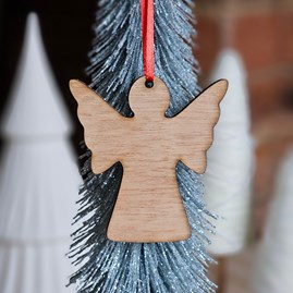 Handmade Christmas Tree Hanging Decoration Wooden Festive Gifts Xmas Keepsakes