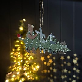 Animals Carrying Christmas Tree Hanging Decoration