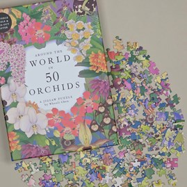 Around the World in 50 Orchids 1000-piece Jigsaw Puzzle