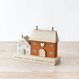 'Autumn Leaves' Wooden House Decoration Halloween Gifts Home Decorations Wooden Gifts