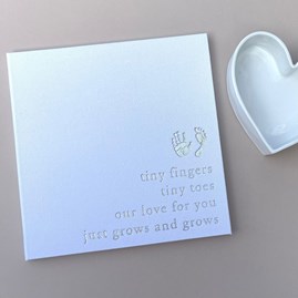 Bambino Linen Record Book & Ink Pad - Tiny Fingers Tiny Toes Bambino Linen Record Book & Ink Pad - Tiny Fingers Tiny Toes