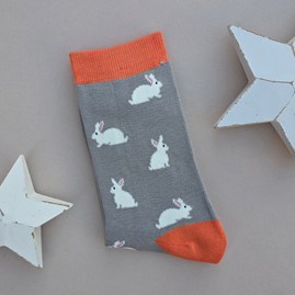 Bamboo Rabbit Socks in Grey