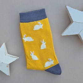 Bamboo Rabbits Socks in Yellow Bamboo Rabbits Socks in Yellow