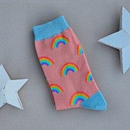 Bamboo Rainbows Socks in Salmon Ladies socks bamboo socks rainbows salmon one size