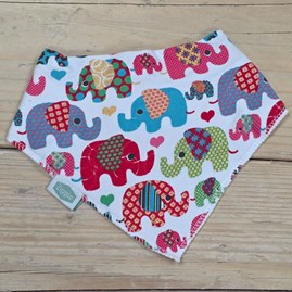 Bandana Dribble Bib - Elephants New Baby Gifts Newborn Gifts Super Soft Dribble Bib Colourful Design Cotton Fleece Adjustable